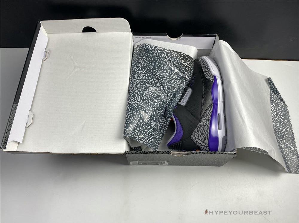 Air Jordan 3 'Court Purple Black Cement'