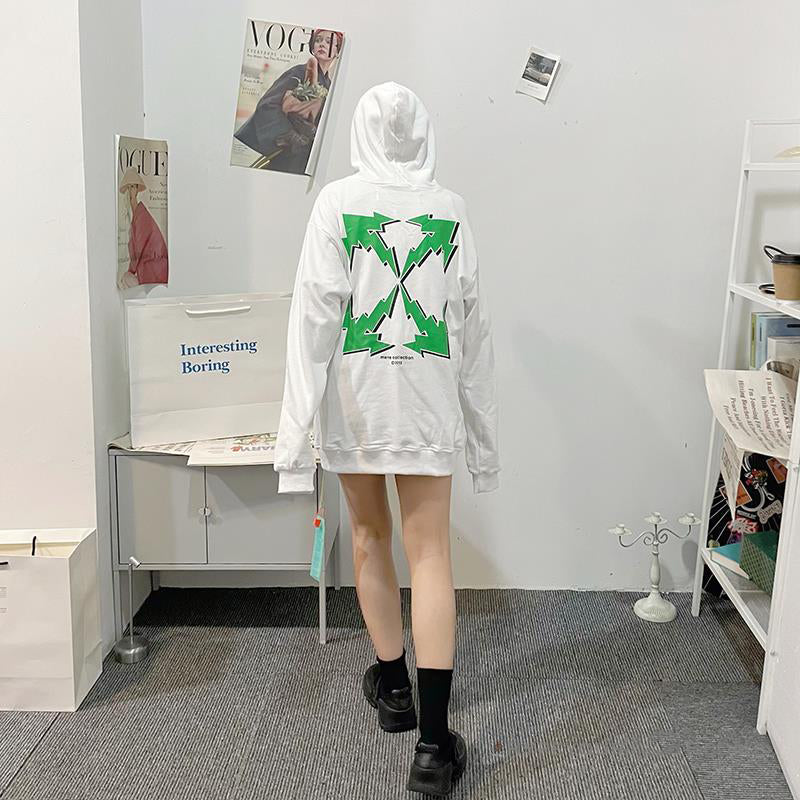 Off-White Green Hoodie - White