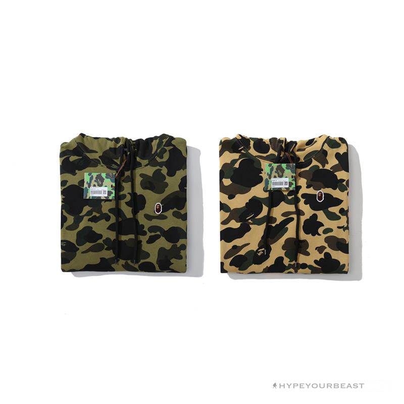 BAPE Camouflage Kangaroo Hooded Hoodie Green