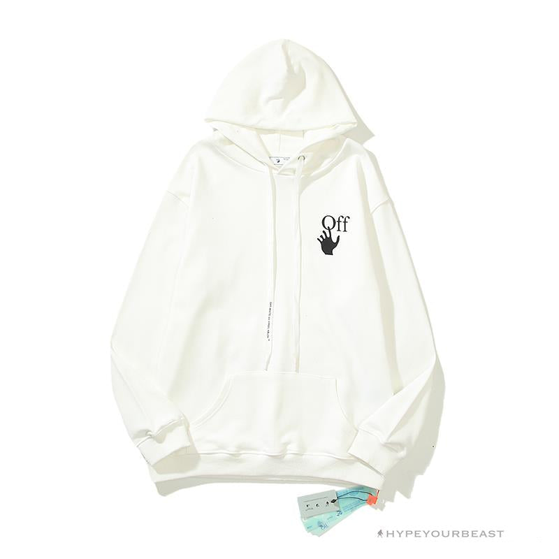 Off White Hoodie Skull White