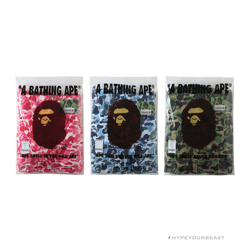 BAPE Camo Hoodie Shark Head PINK