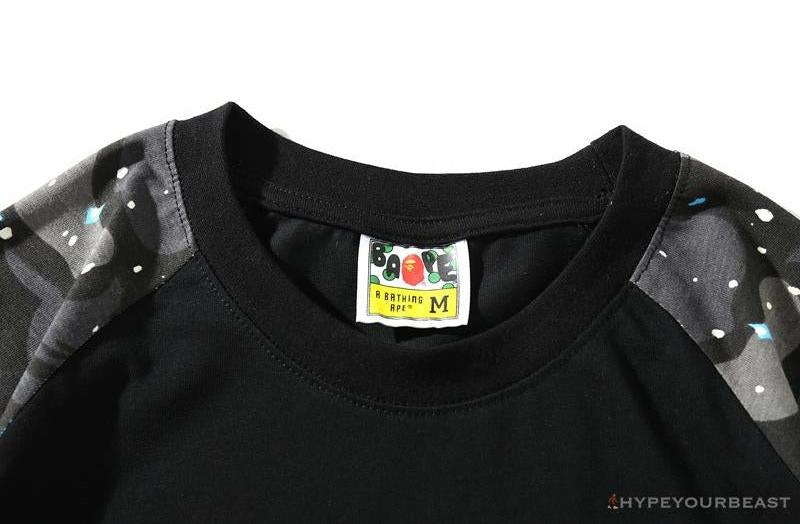 BAPE Baby Milo Galaxy Astronaut Luminous Tee Shirt 'BLACK'