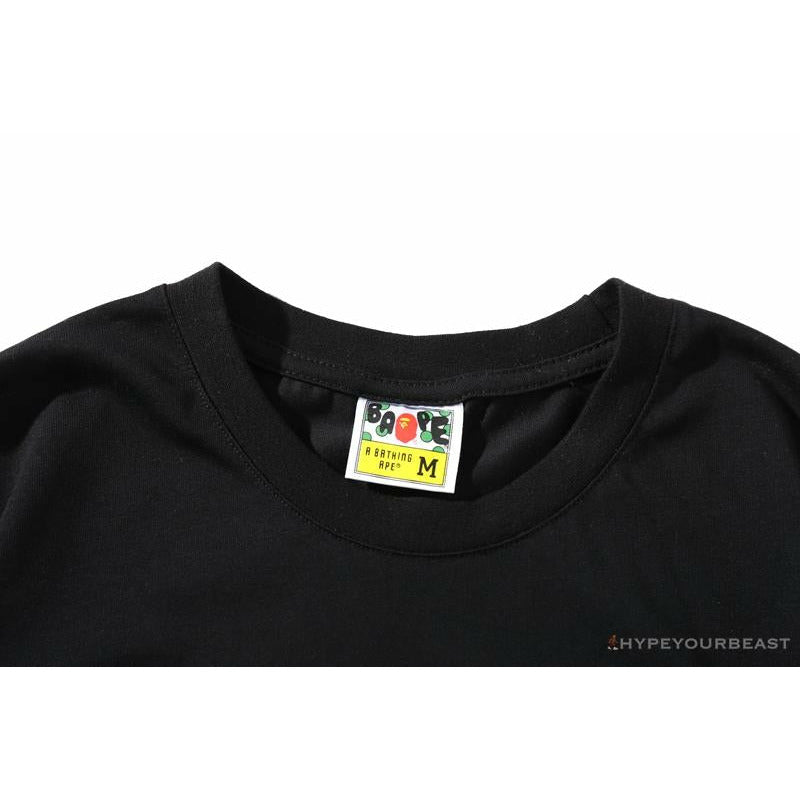 BAPE Violent Bear Color Stitching Tee Shirt 'BLACK'