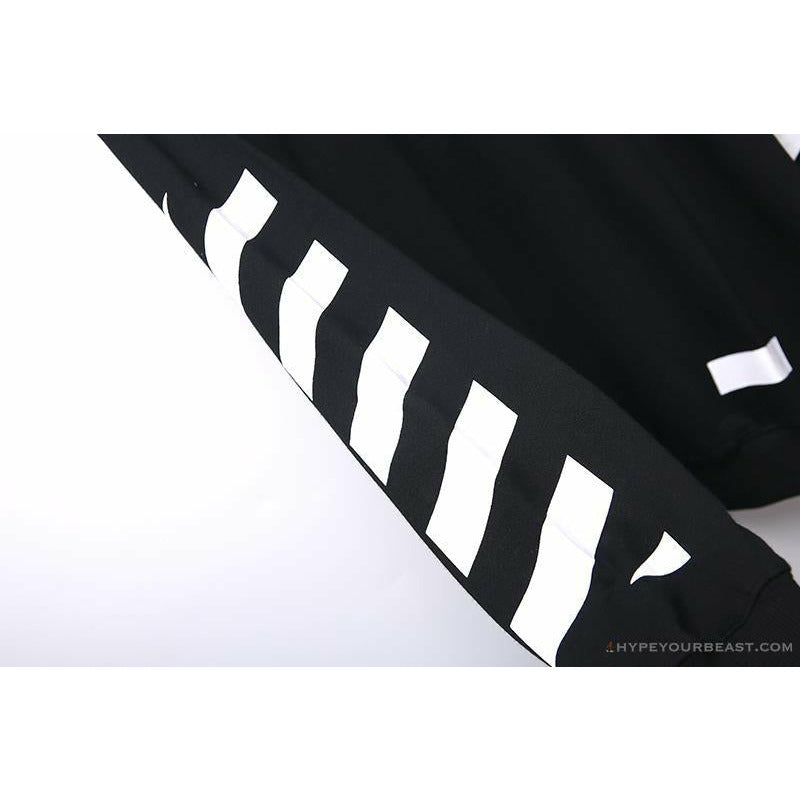 OFF-WHITE Classic Basic Cotton Terry Round Long Sleeve Shirt 'BLACK'