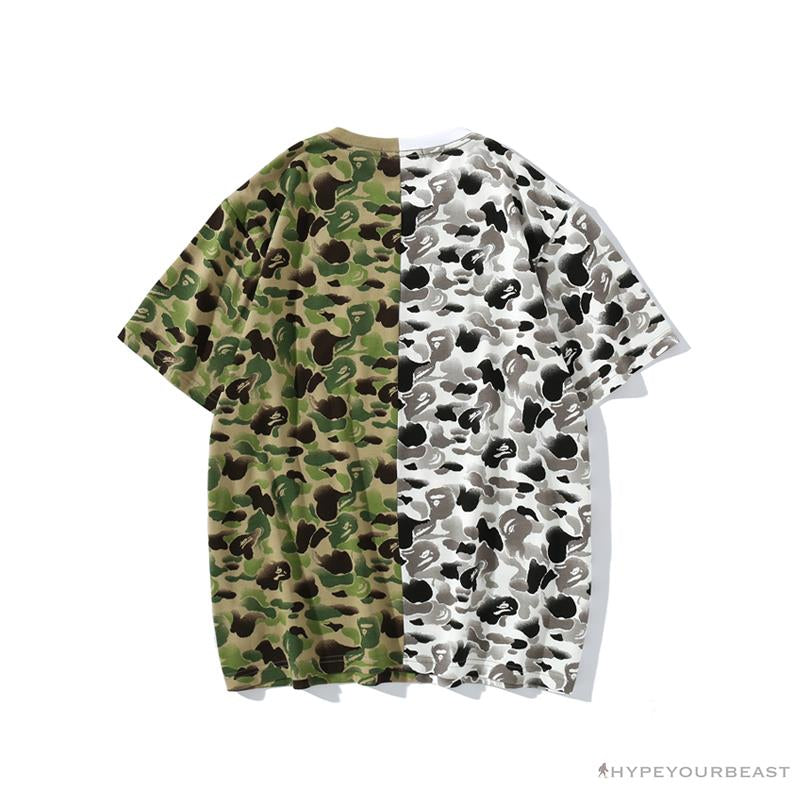 BAPE Chinese Style Ink 10th Anniversary Camouflage Tee Shirt 'Green & White'
