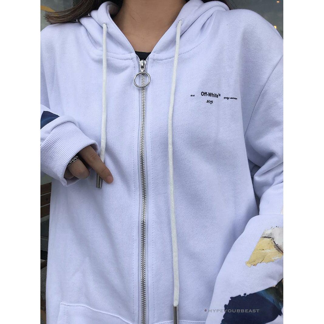 Off White Hoodie White Sail