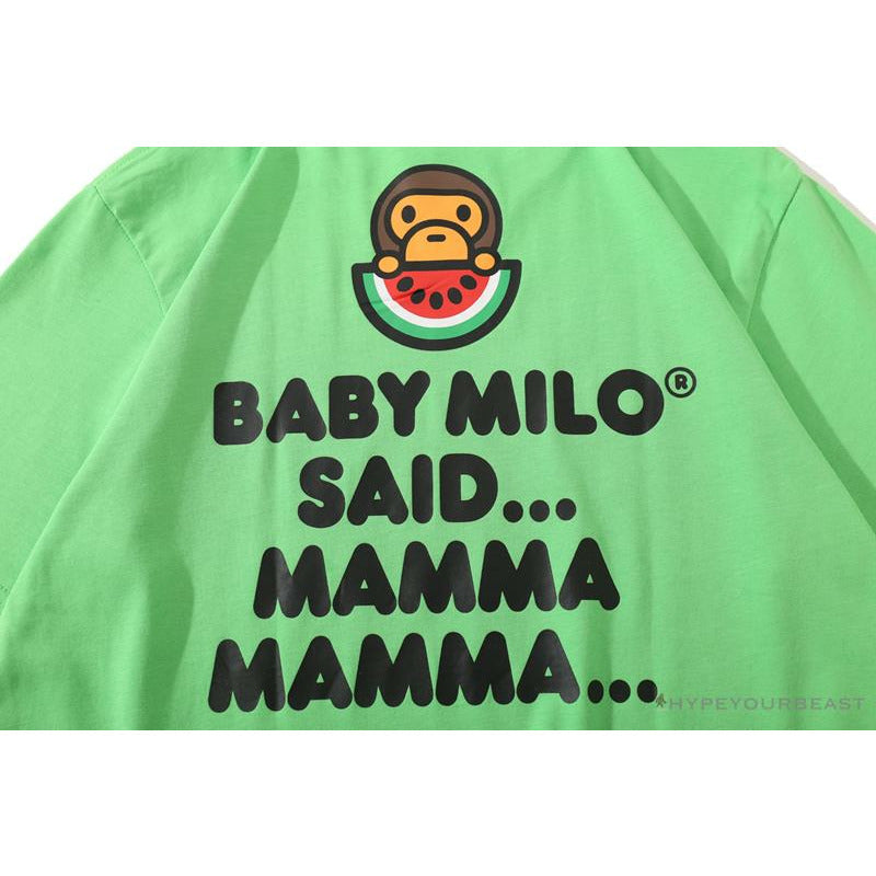 BAPE Baby Milo Watermelon Little Monkey Tee Shirt 'GREEN'
