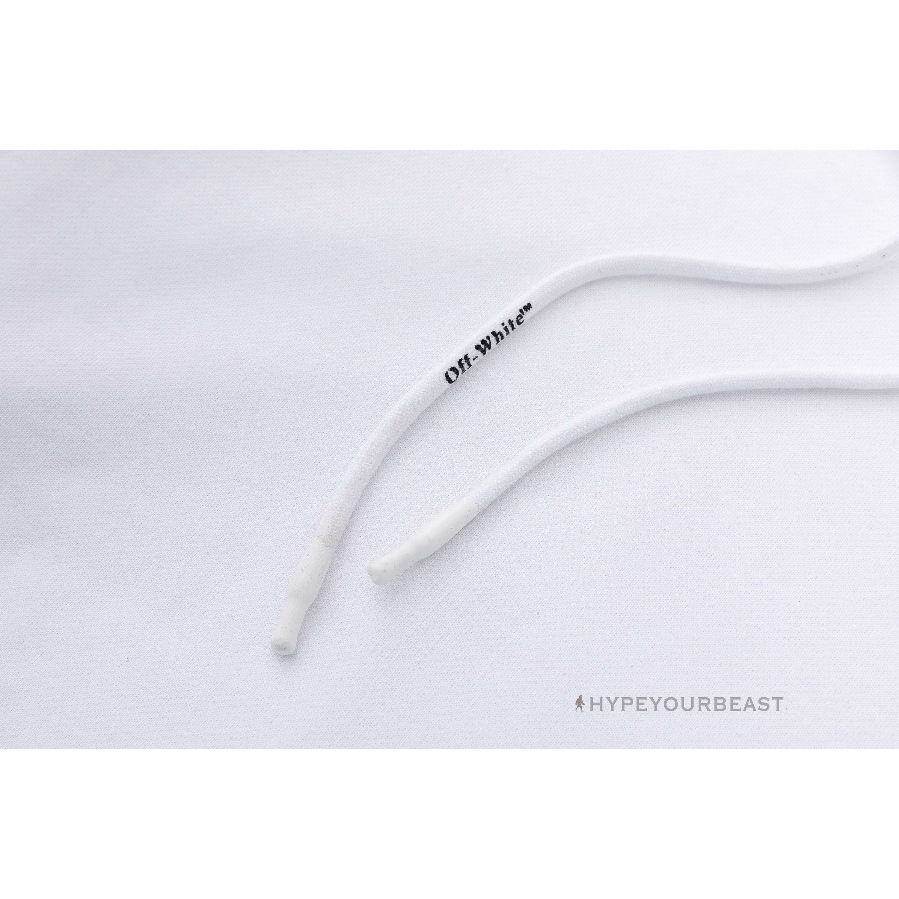 Off White Hoodie Jabba Flower - White