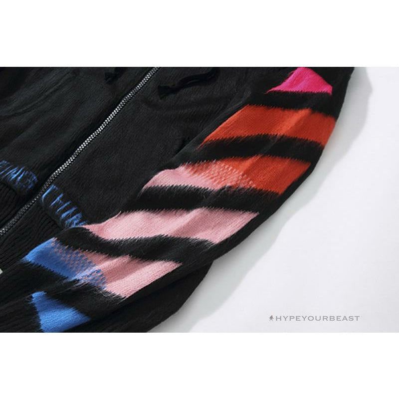 Off White Hoodie Blue Pink