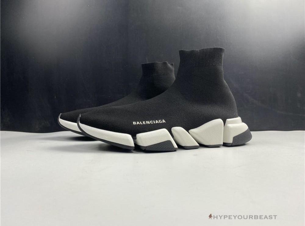 BCG Sock Sneakers Black / White Sole