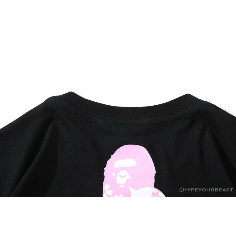 BAPE Japan Limited Edition Pink Cherry Tree Tee Shirt 'BLACK'