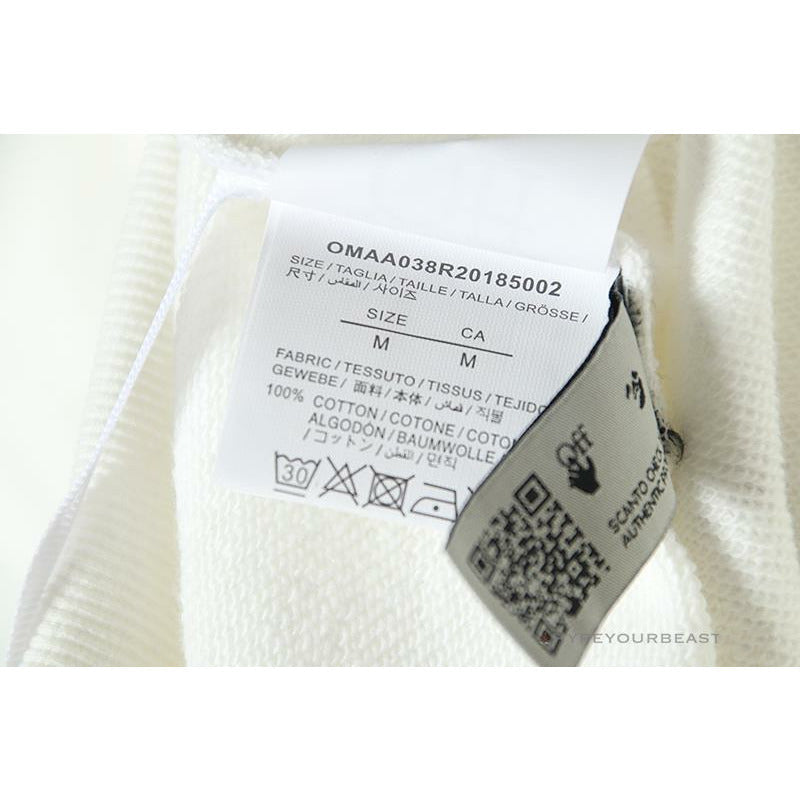 Off White Hoodie Skull White