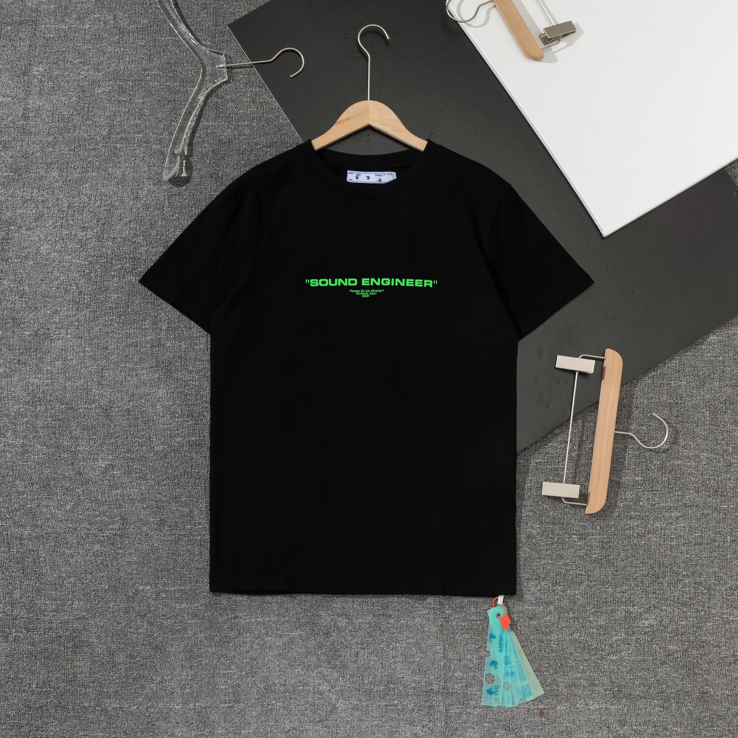 OFF-WHITE Mechanical Style 'BLACK' Tee Shirt