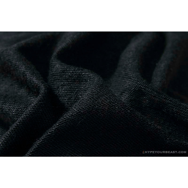 OFF-WHITE Classic Basic Cotton Terry Round Long Sleeve Shirt 'BLACK'