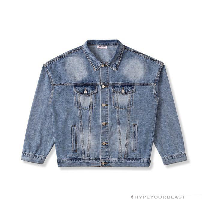 Palm Angels Jean Jacket Blue