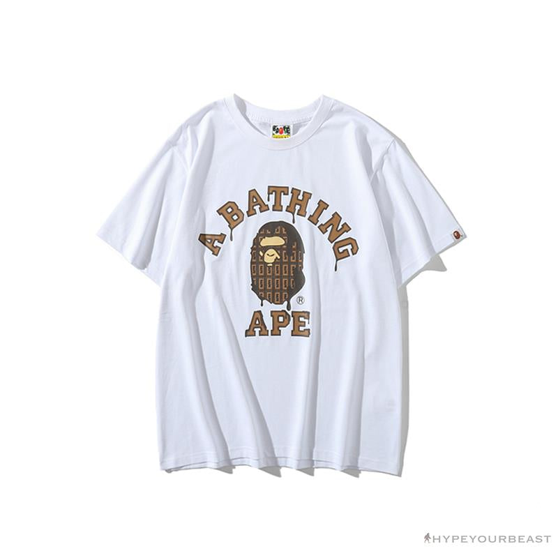 BAPE Valentine's Day Chocolate Ape Head Tee Shirt 'WHITE'