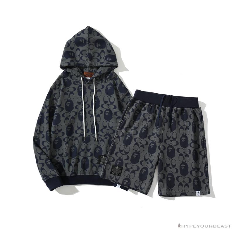 BAPE x COACH Co-Branded Dark-Blue Shorts