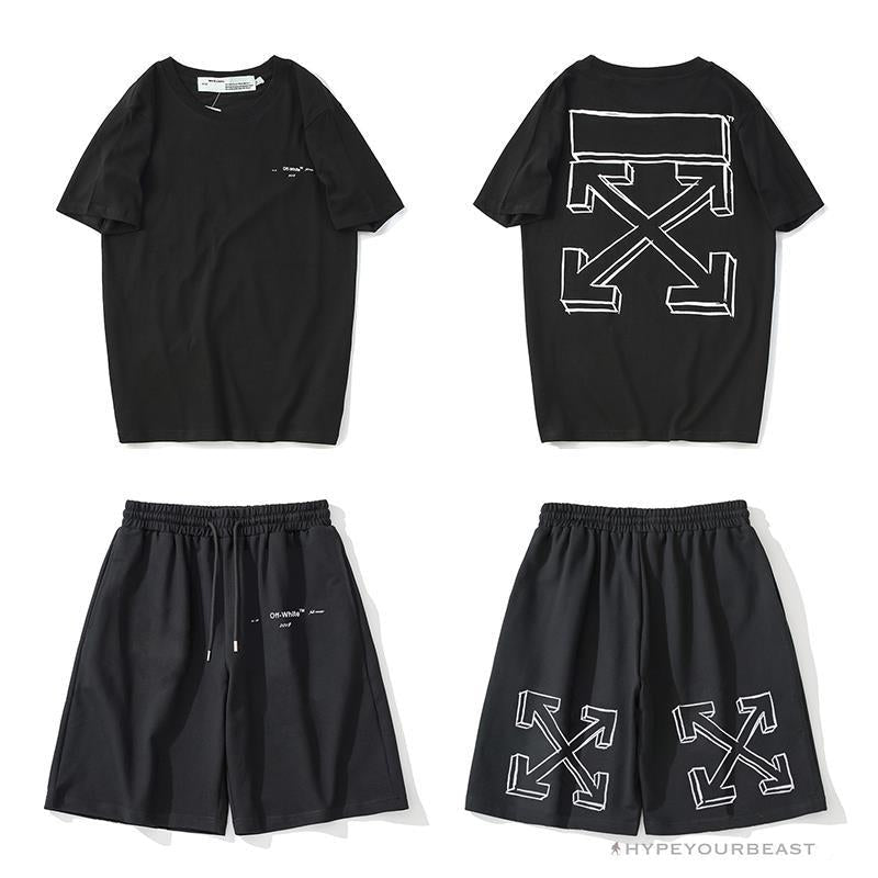 OFF-WHITE Dimensional Sketch Shorts 'BLACK'