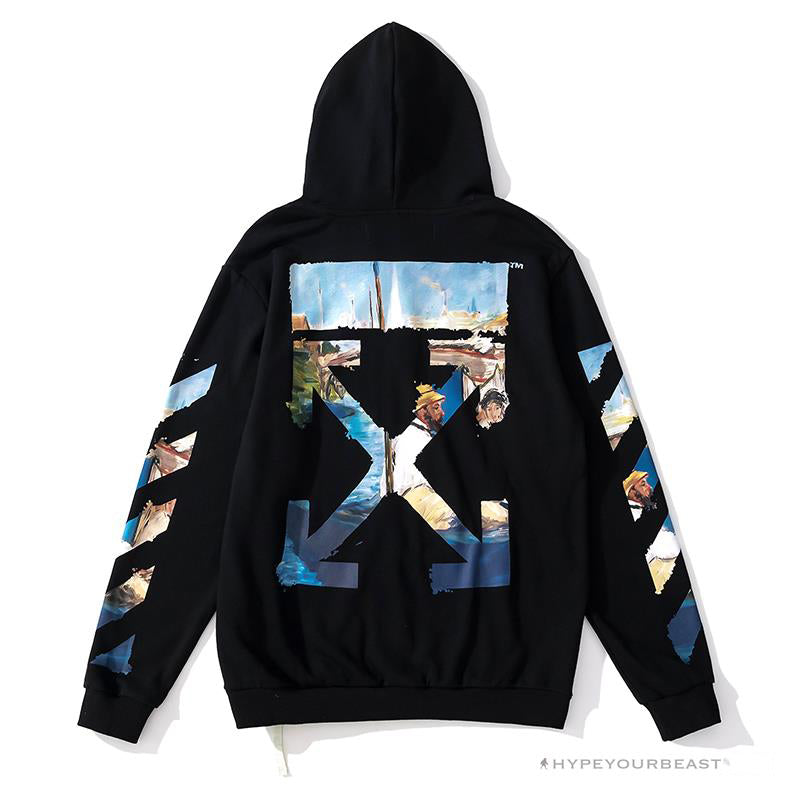 Off White Hoodie Black Sail
