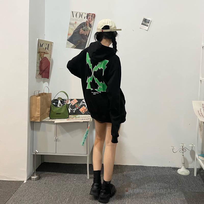 Off-White Green Hoodie - Black