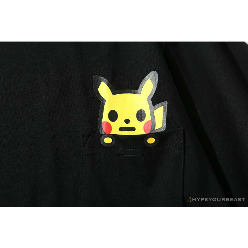 BAPE Baby Milo Pocket Pikachu Tee Shirt 'BLACK'