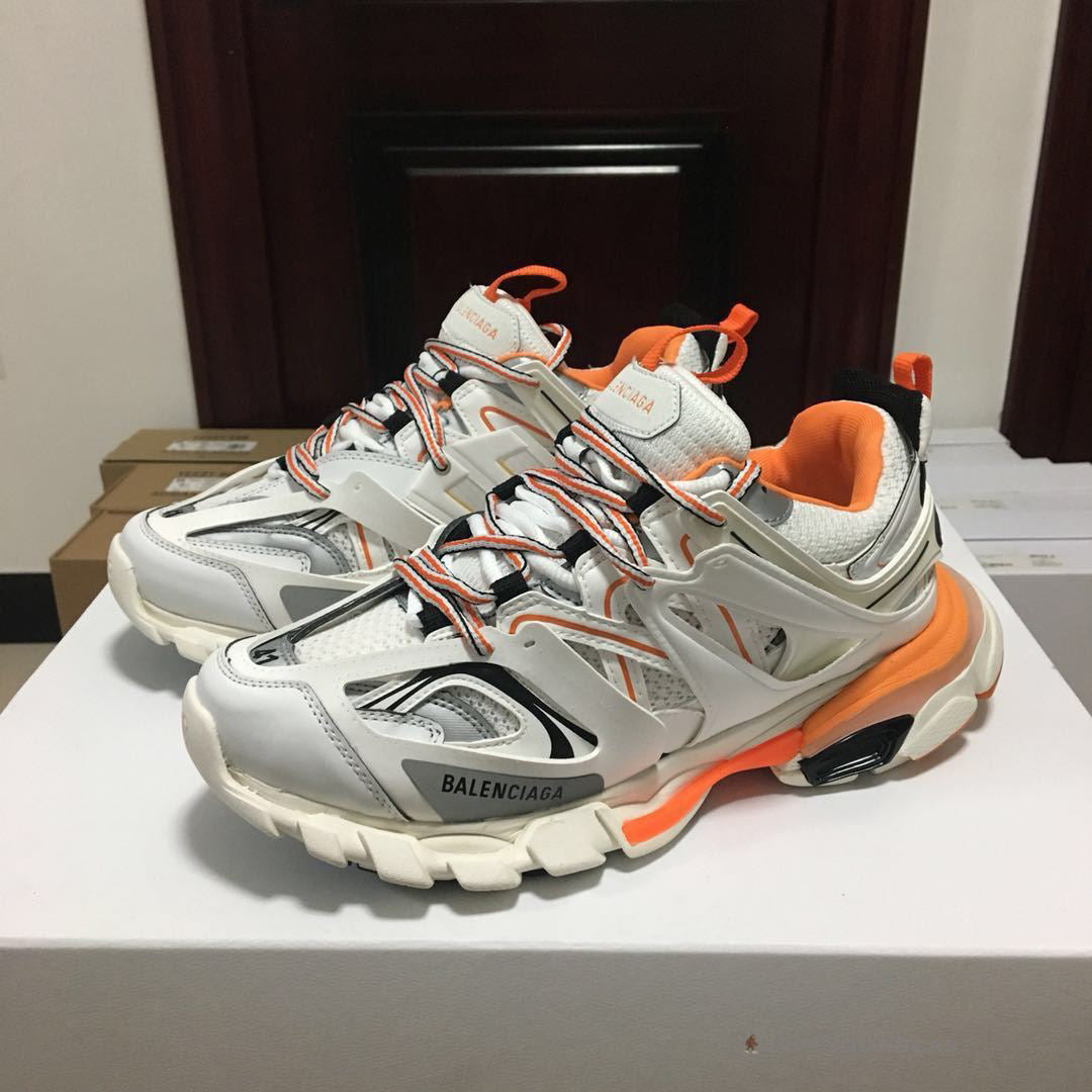 BCG Track Sneakers White / Orange