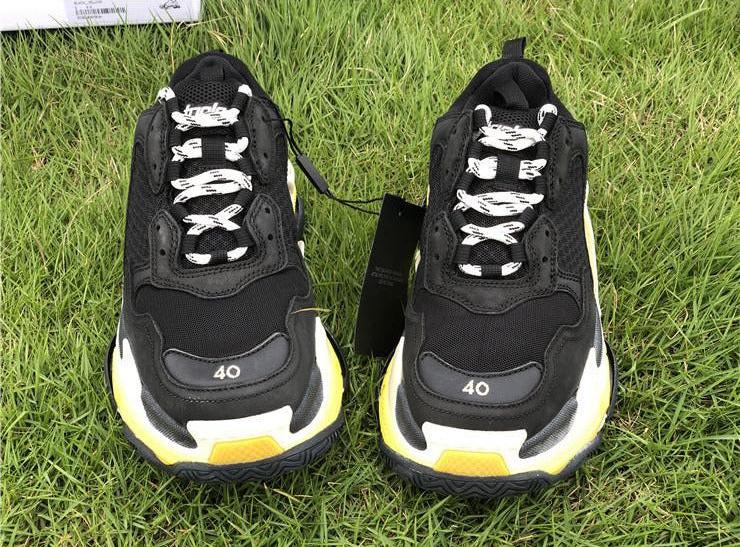 BCG Triple S Sneakers Black / Yellow
