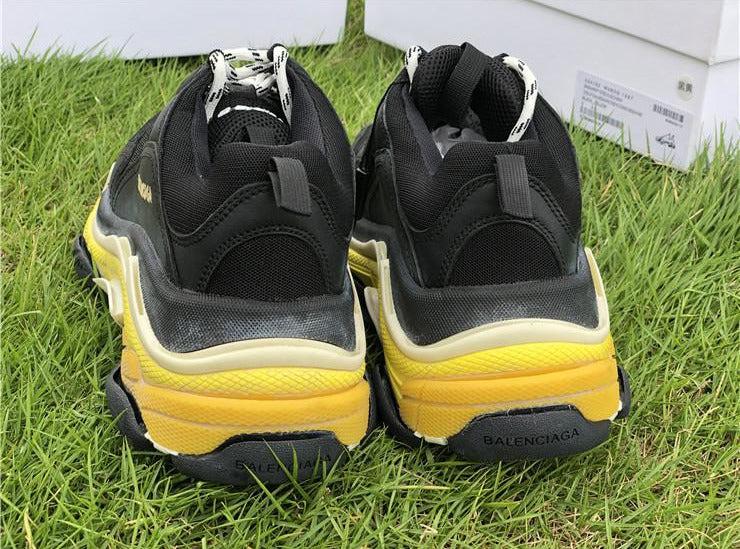 BCG Triple S Sneakers Black / Yellow