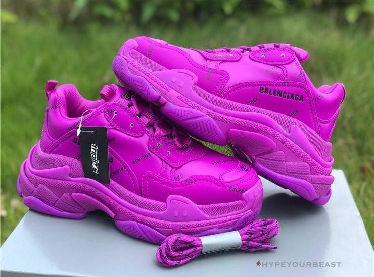 BCG Triple S All Over Logo Pink