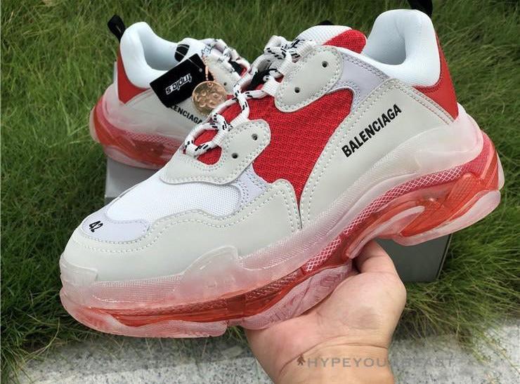 BCG Triple S Clear Sole Red / White