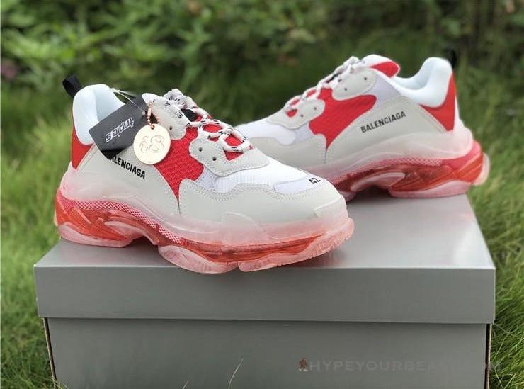 BCG Triple S Clear Sole Red / White