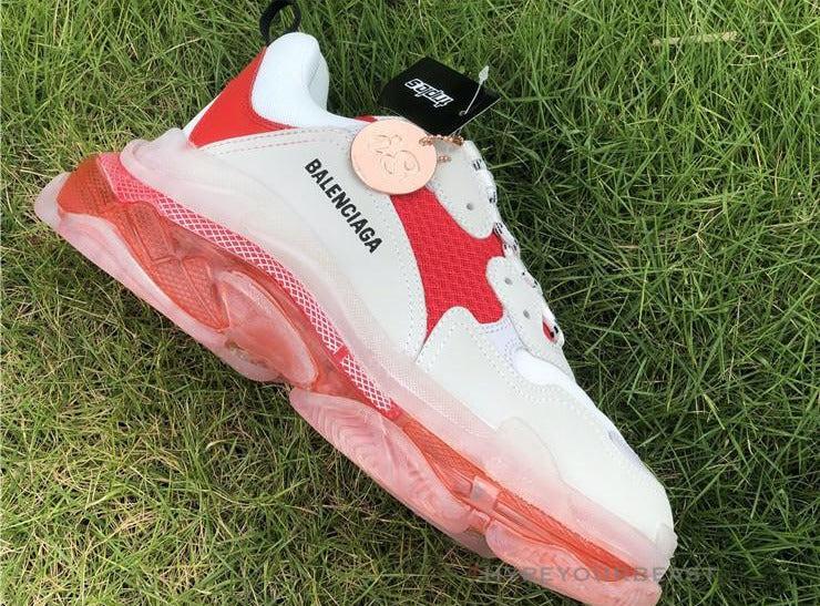 BCG Triple S Clear Sole Red / White