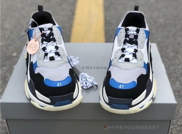 BCG Triple S Sneakers Black / Blue / White