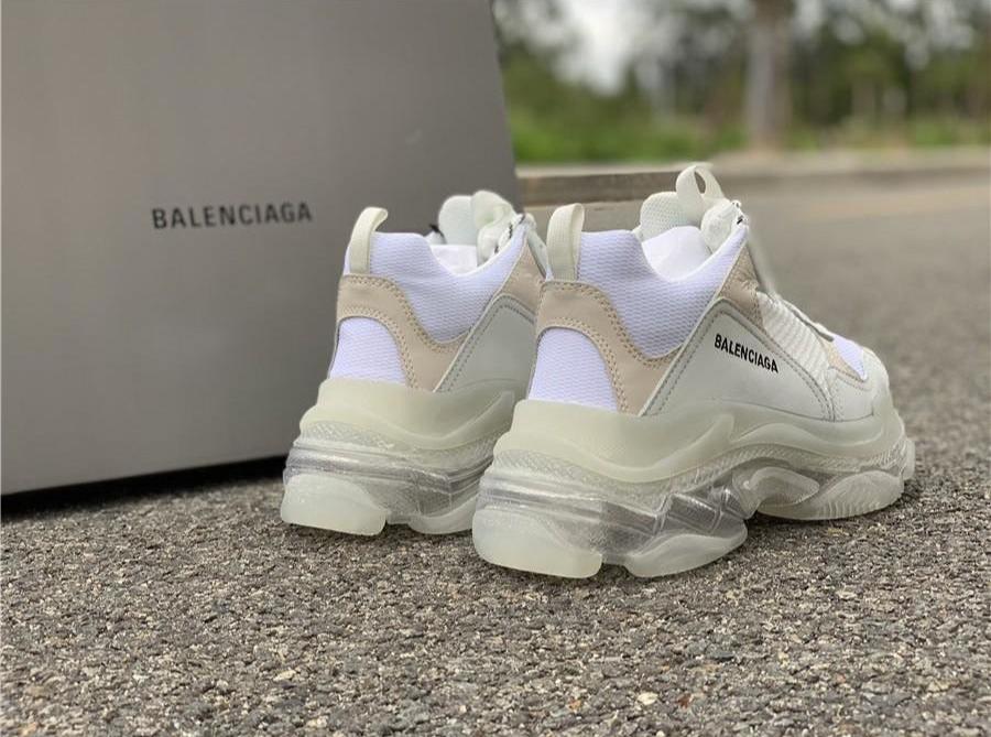 BCG Triple S White / Clear Sole