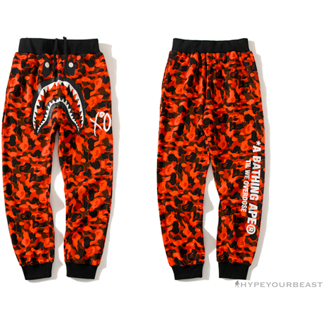 BAPE x XO Camouflage Red Pants