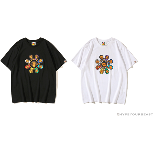 BAPE Baby Milo Ring Colorful Kaleidoscope Tee Shirt 'WHITE'