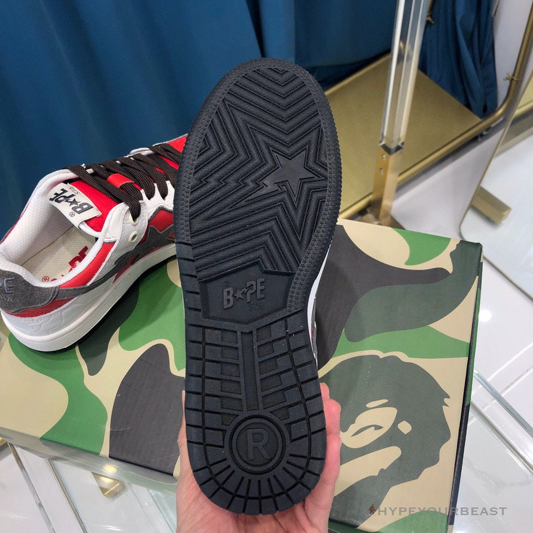 Bape Sta Low Top Sneakers Red Brown