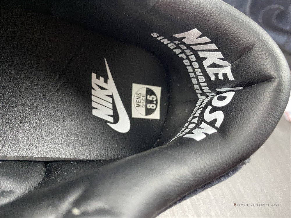 Nike Dunk Low 'Dover Street Market Triple Black Velvet'