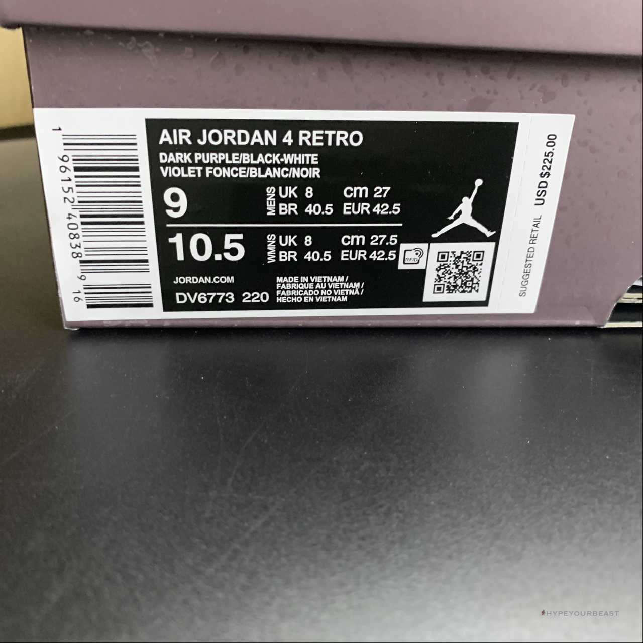 Jordan 4 Retro 'A Ma Maniere Violet Ore'