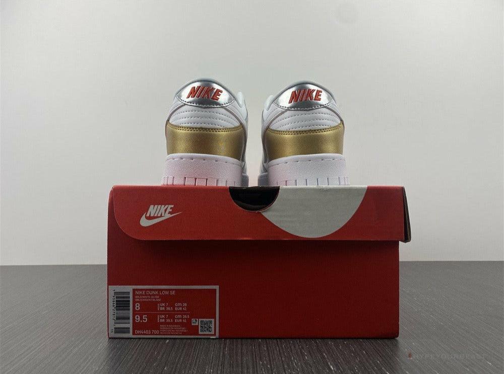 Nike Dunk Low Silver Gold Metallic