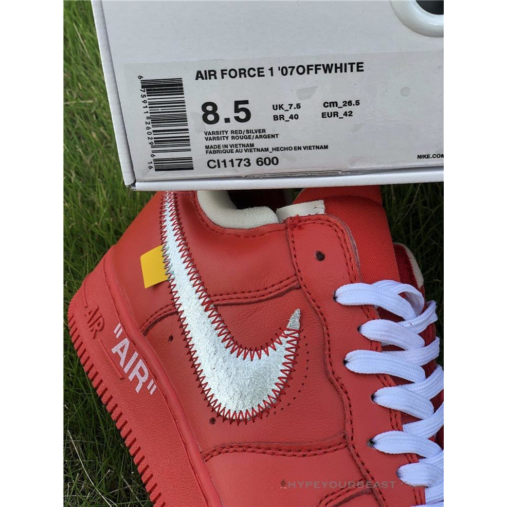 Off White X Nike Air Force 1 Low "Red"