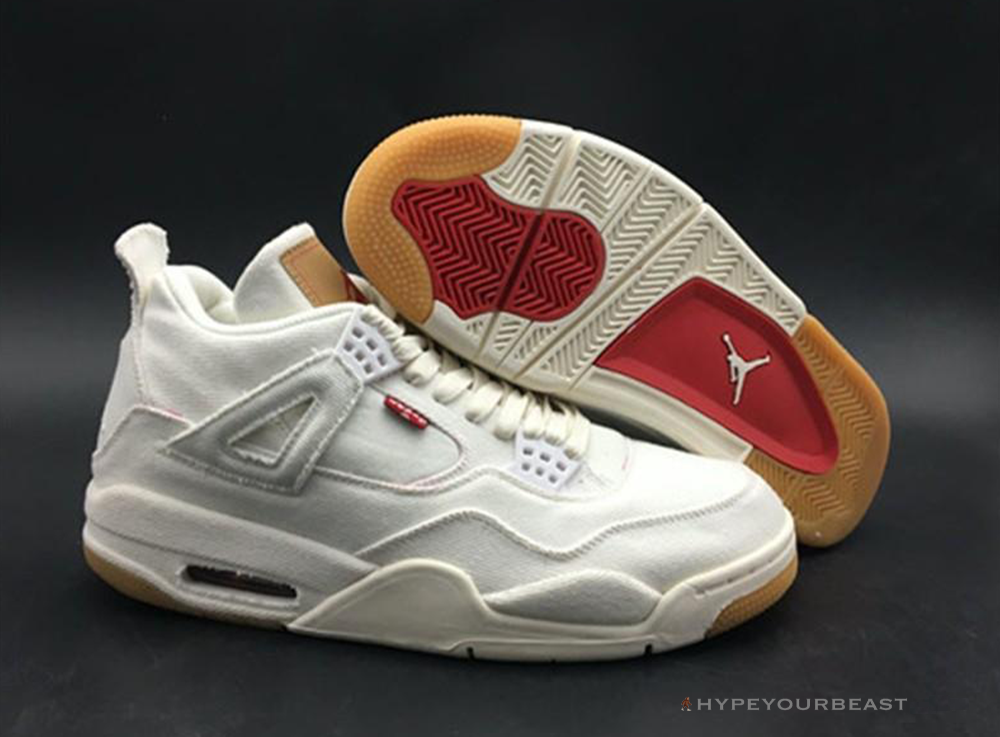 Jordan 4 X Levi's White