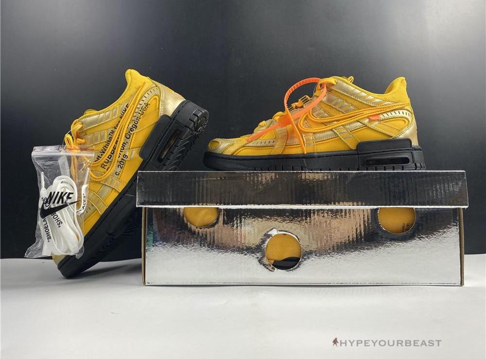 Nike AIr Rubber Dunk Off White 'University Gold'
