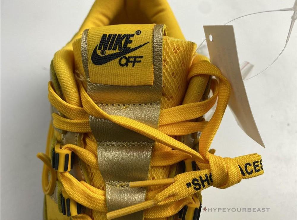 Nike AIr Rubber Dunk Off White 'University Gold'