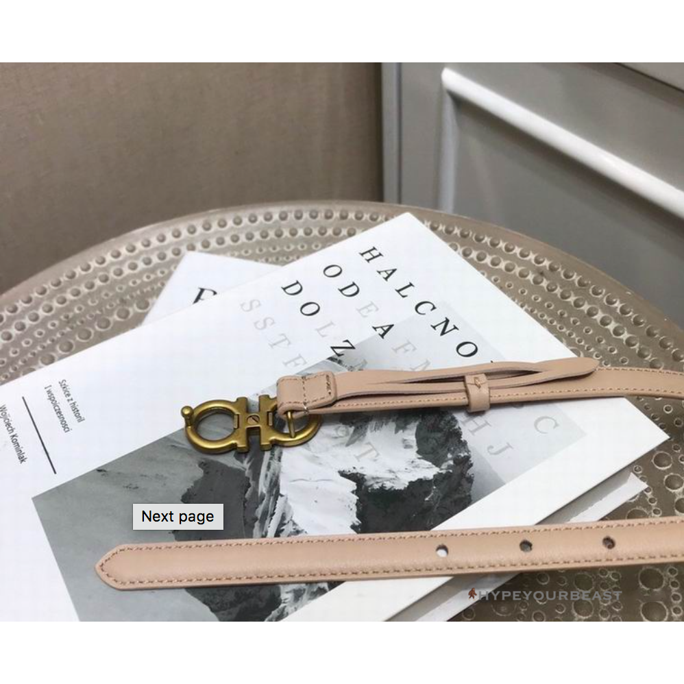 SFG Women's Double G Leather Belt