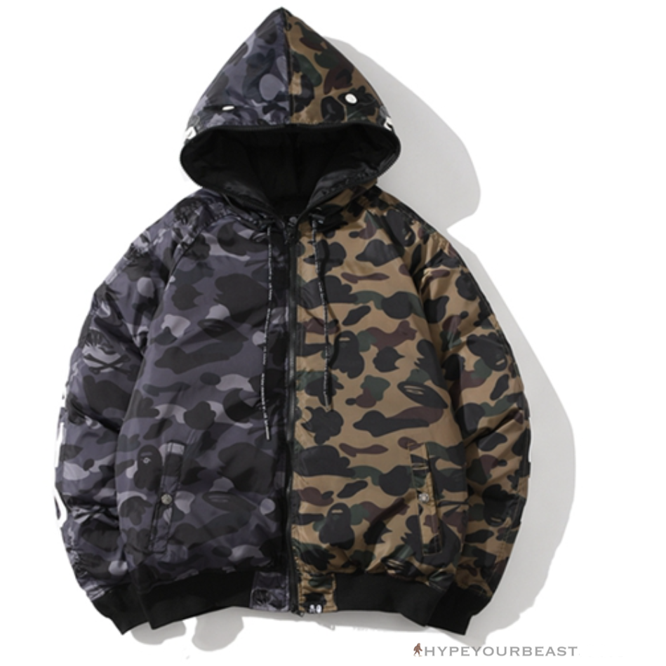 Bape Camo Hoodie Green Black