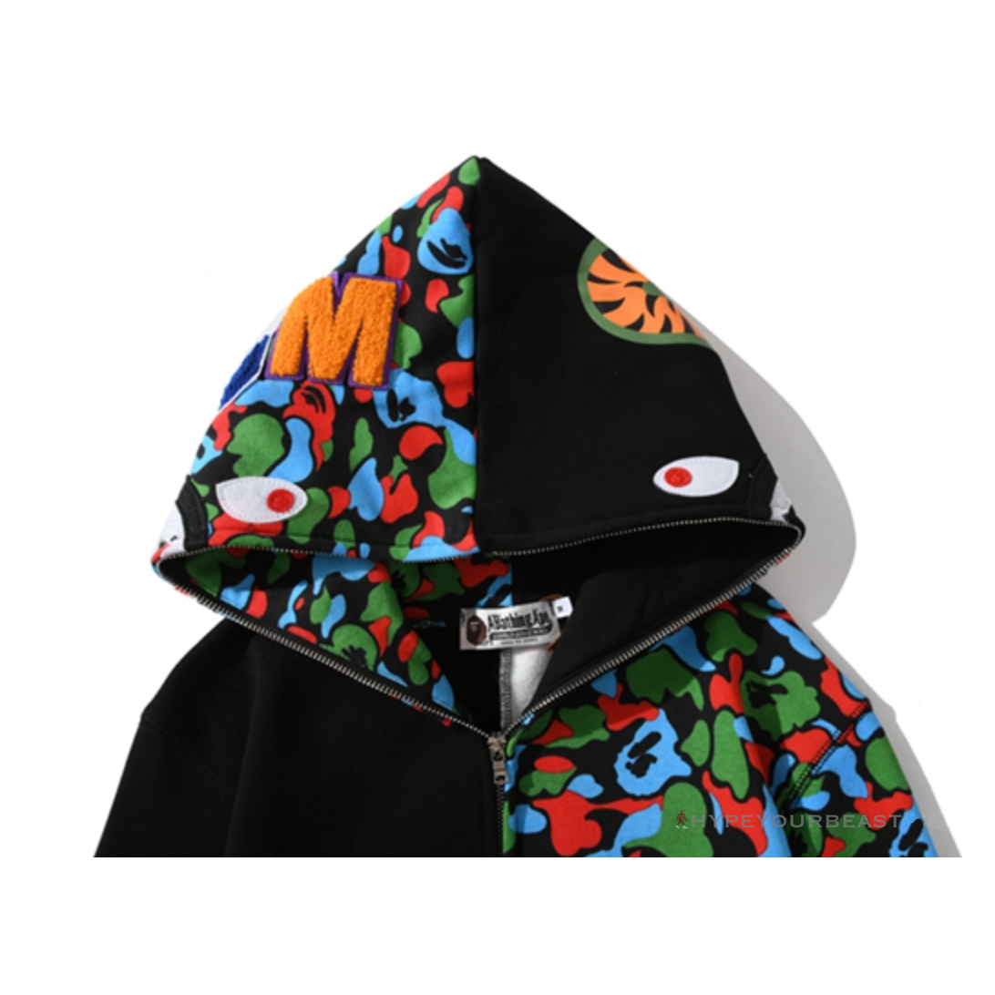 Bape Camo Hoodie Black Multi Color