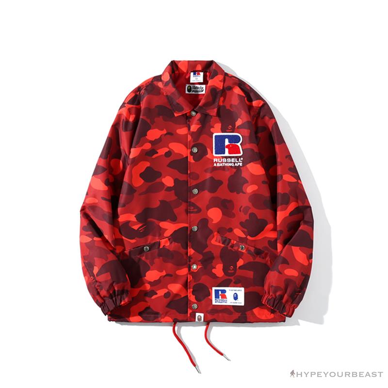 BAPE x RUSSELL ATHLETIC Drawstring Camouflage 'RED'