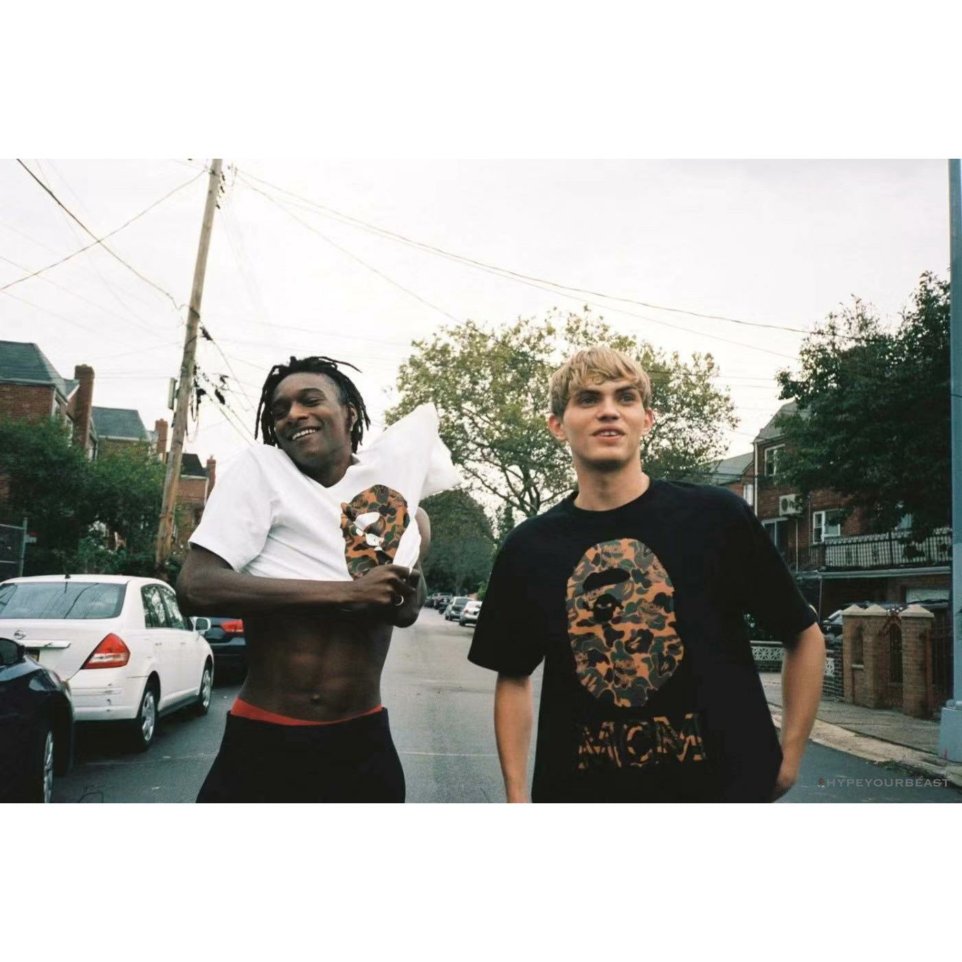 BAPE x MCM Camouflage Ape Head Tee Shirt 'BLACK'