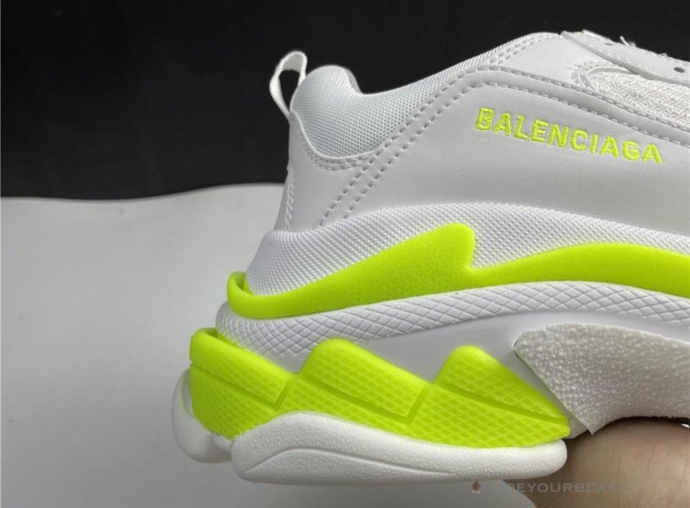 BCG Triple S White Neon Yellow